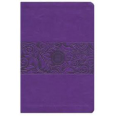 The Passion Translation New Testament with Psalms Proverbs and Song of Songs - Large Print - Violet Faux Leather - Brian Simmons - 2nd Edition